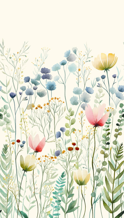 Fototapete Wiesenblumen Bunt - 1,59 m x 2,80 m