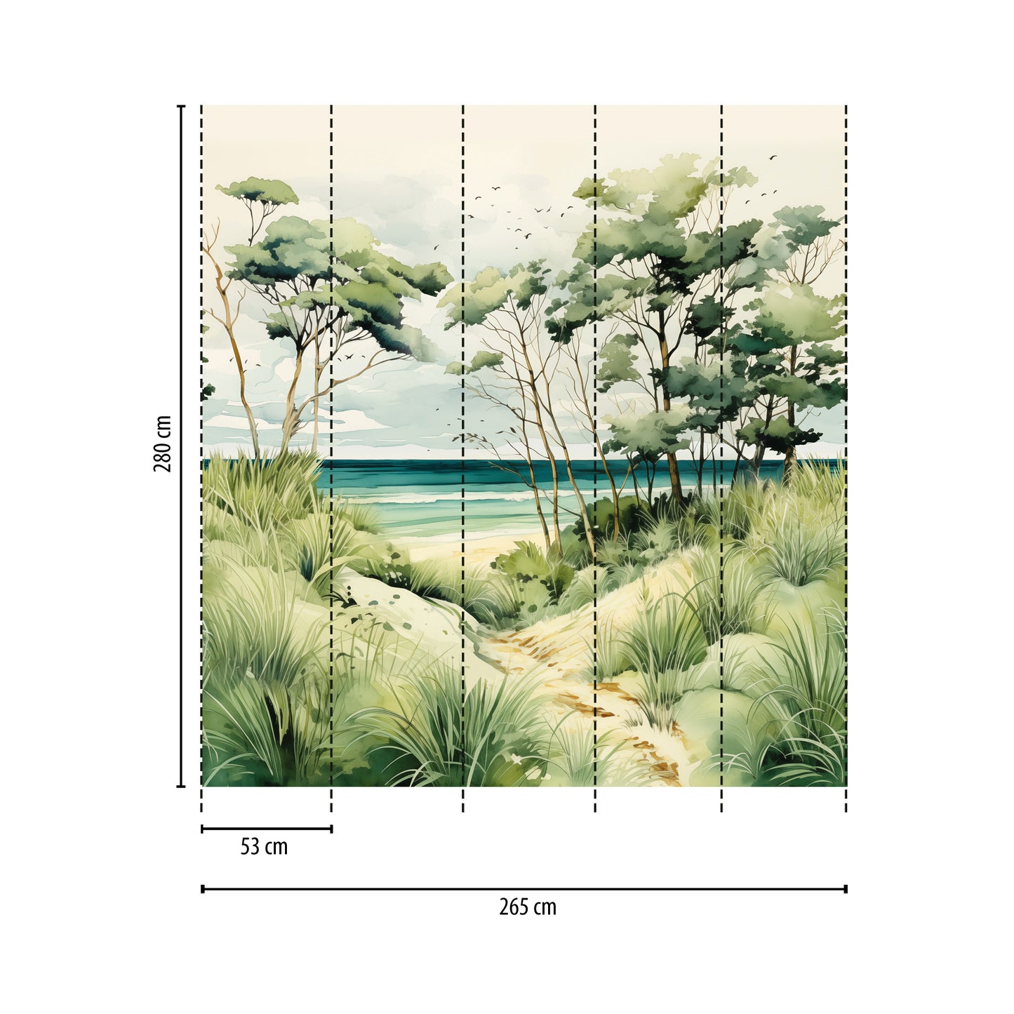 Fototapete Strand Dünen - 2,65 m x 2,80 m