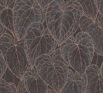 Livingwalls Daniel Hechter 7  Blätter Braun Schwarz - 10,05 m x 0,53 m