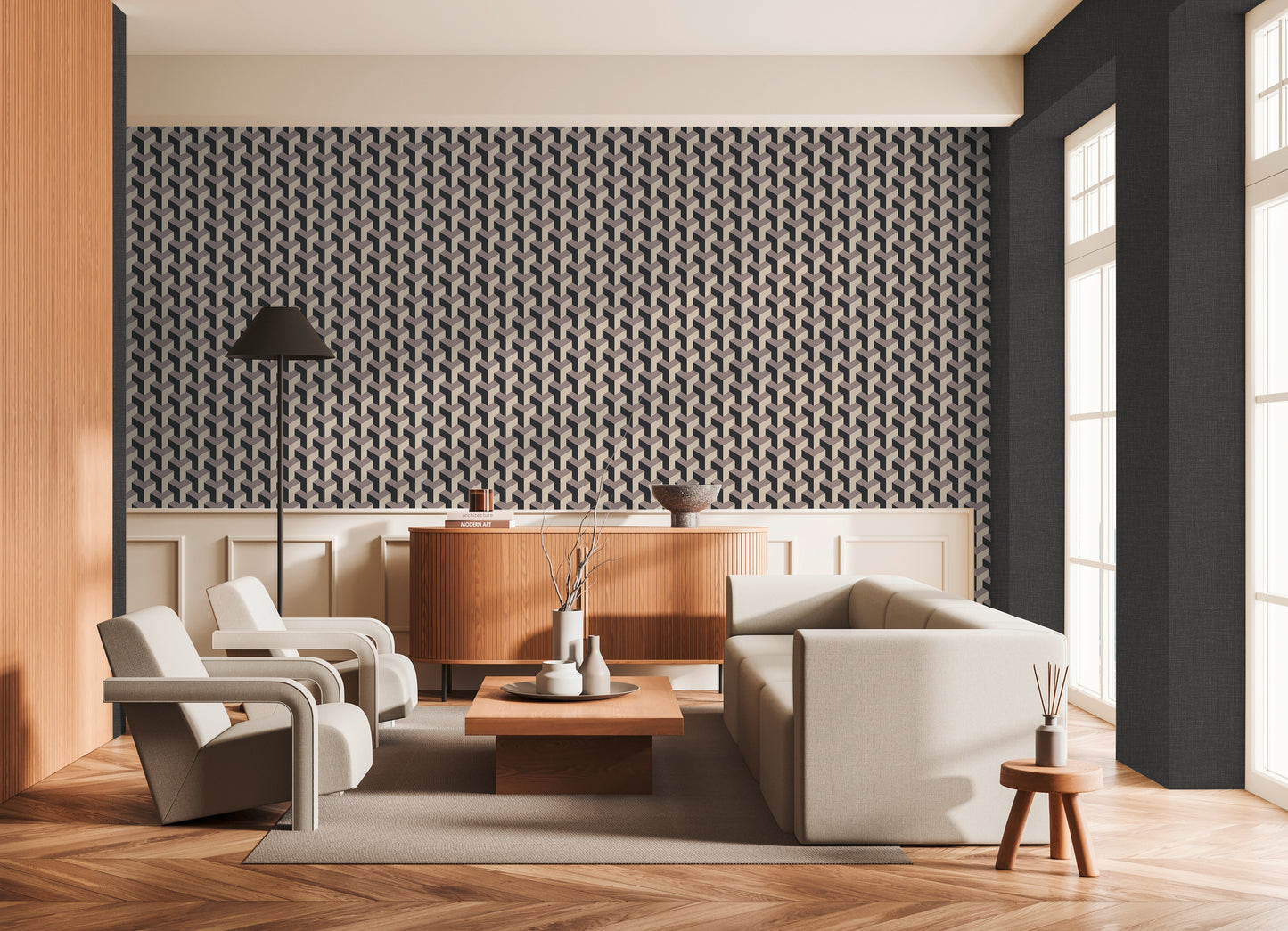 Livingwalls Daniel Hechter 7  3D Grafik Beige - 10,05 m x 0,53 m