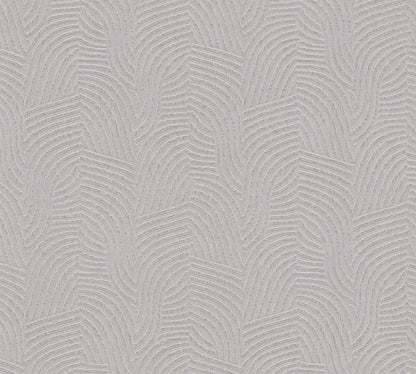 Livingwalls Daniel Hechter 7 Vliestapete Grafik Linienmuster Hellgrau Metallic - 10,05 m x 0,53 m