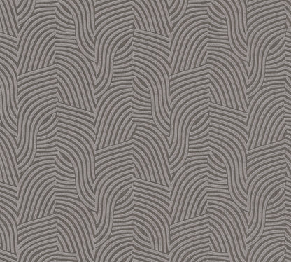 Livingwalls Daniel Hechter 7 Vliestapete Grafik Linienmuster Dunkelgrau Metallic - 10,05 m x 0,53 m