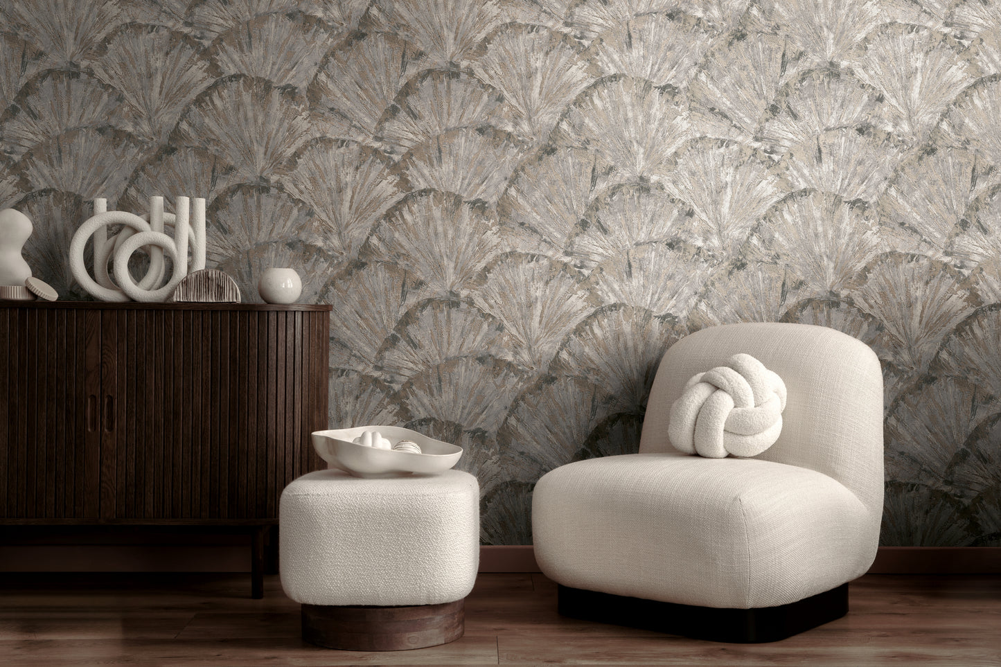 Livingwalls Metropolitan Stories Hot Spots Aiko - Ginkaku-Ji Abstrakt Beige - 10,05 m x 0,53 m