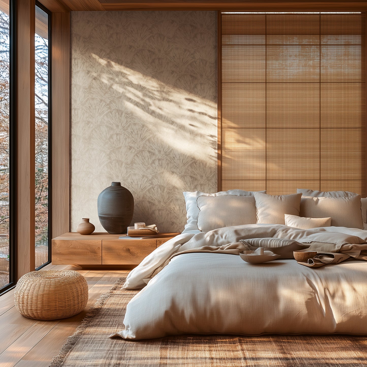 Livingwalls Metropolitan Stories Hot Spots Aiko - Ginkaku-Ji Abstrakt Creme - 10,05 m x 0,53 m