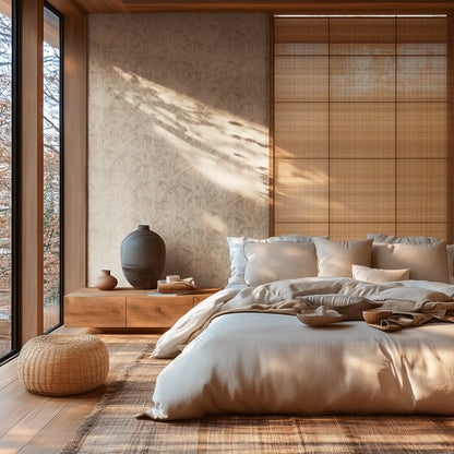 Livingwalls Metropolitan Stories Hot Spots Aiko - Ginkaku-Ji Abstrakt Creme - 10,05 m x 0,53 m