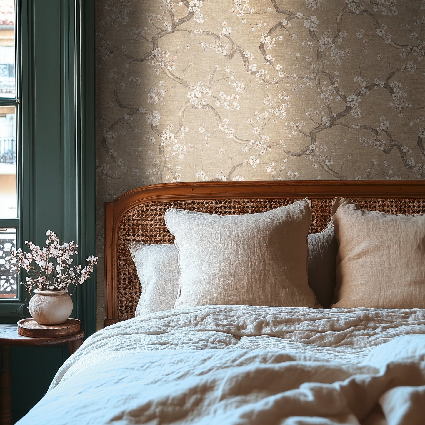 Livingwalls Metropolitan Stories Hot Spots Paula - Valle del Jerte Kirschblüten Beige - 10,05 m x 0,53 m