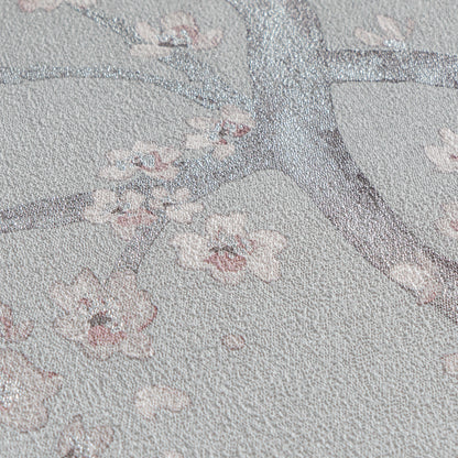 Livingwalls Metropolitan Stories Hot Spots Paula - Valle del Jerte Kirschblüten Grau - 10,05 m x 0,53 m