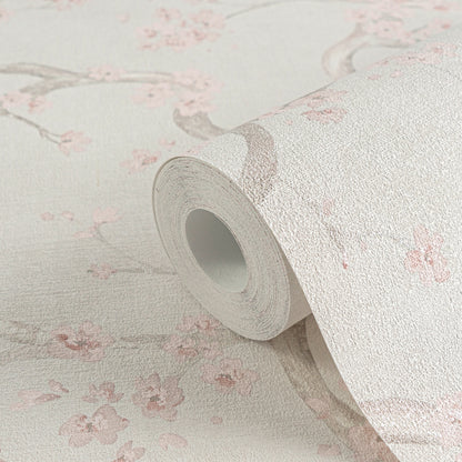 Livingwalls Metropolitan Stories Hot Spots Paula - Valle del Jerte Kirschblüten Creme - 10,05 m x 0,53 m