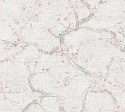Livingwalls Metropolitan Stories Hot Spots Paula - Valle del Jerte Kirschblüten Creme - 10,05 m x 0,53 m
