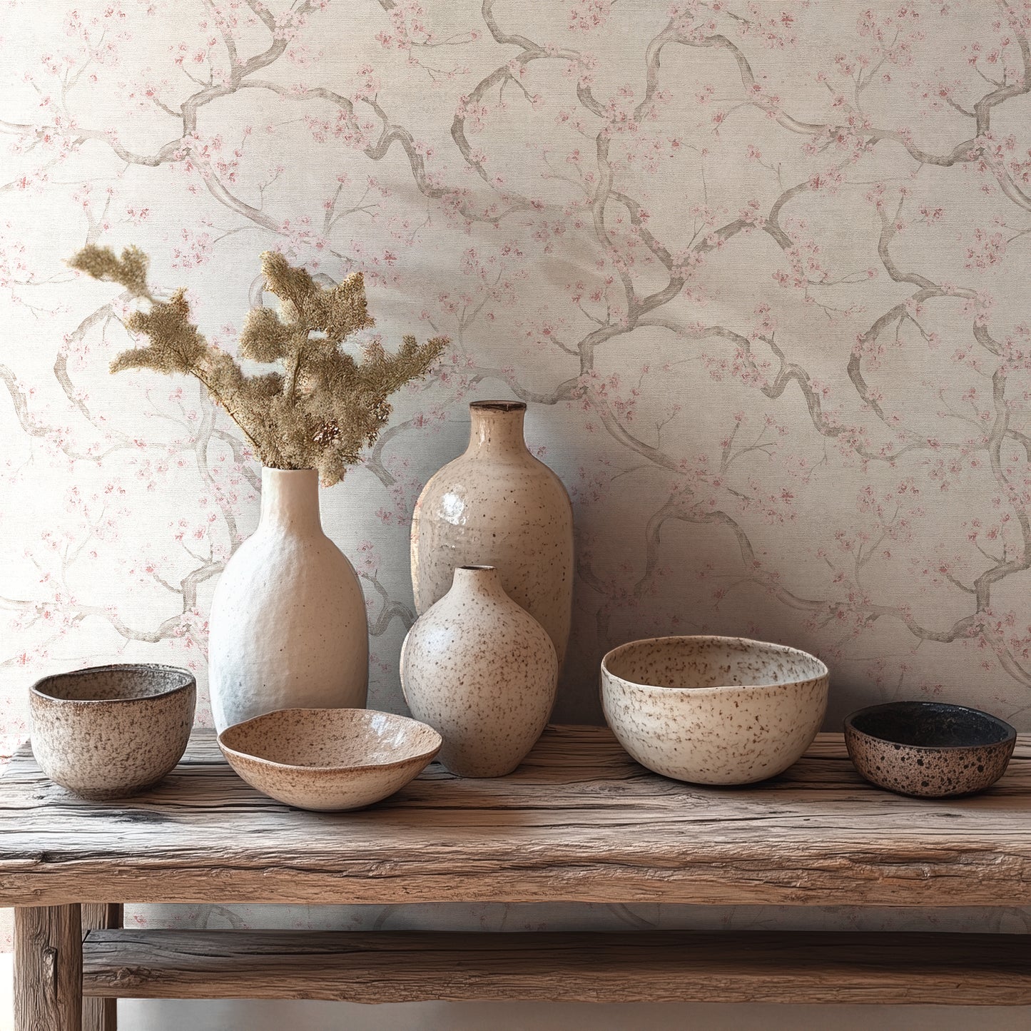 Livingwalls Metropolitan Stories Hot Spots Paula - Valle del Jerte Kirschblüten Creme - 10,05 m x 0,53 m