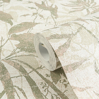 Livingwalls Metropolitan Stories Hot Spots Leon - Cloud Forest Dschungel Creme Grün - 10,05 m x 0,53 m