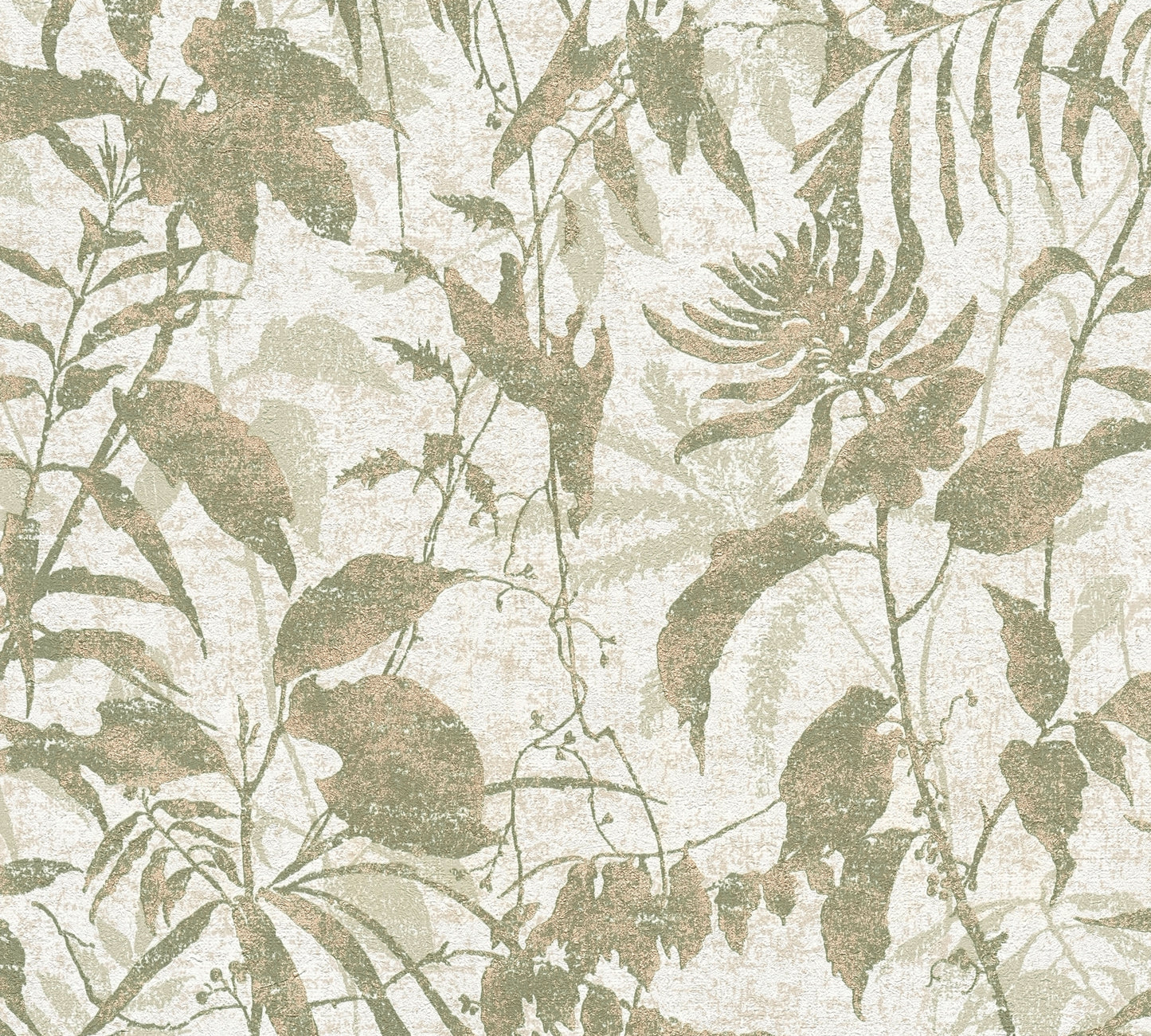 Livingwalls Metropolitan Stories Hot Spots Leon - Cloud Forest Dschungel Creme Grün - 10,05 m x 0,53 m