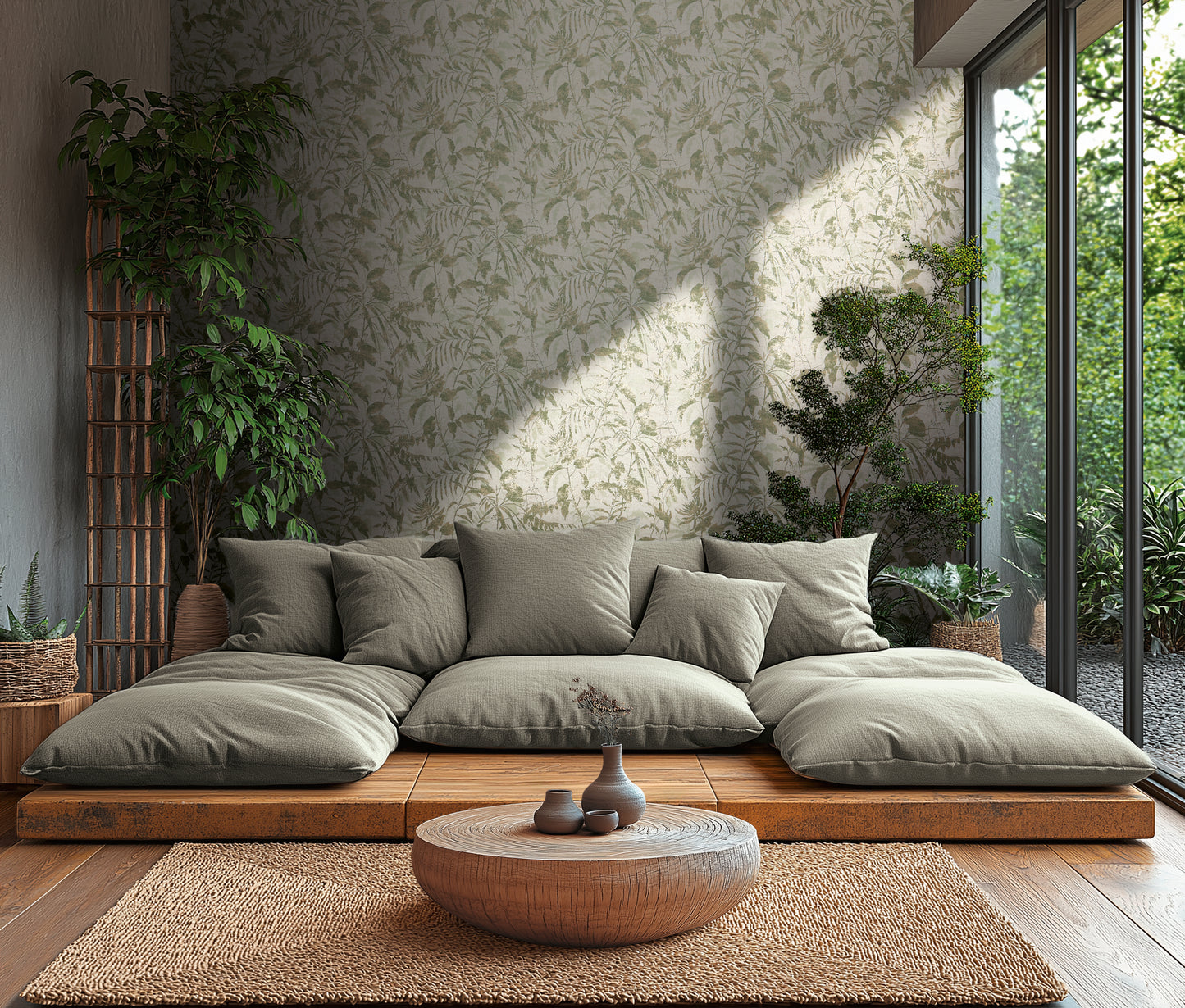 Livingwalls Metropolitan Stories Hot Spots Leon - Cloud Forest Dschungel Creme Grün - 10,05 m x 0,53 m