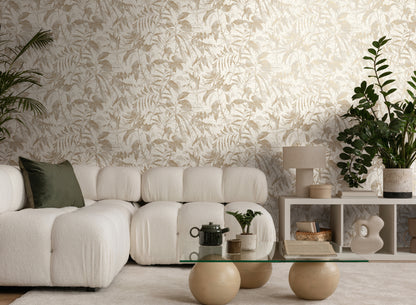 Livingwalls Metropolitan Stories Hot Spots Leon - Cloud Forest Dschungel Creme Beige - 10,05 m x 0,53 m