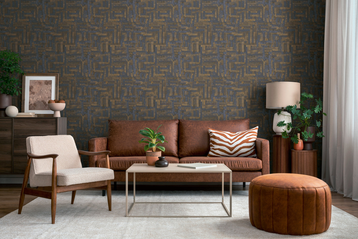 Livingwalls Metropolitan Stories Hot Spots Cem - Grand Bazaar Grafik Braun Dunkelblau - 10,05 m x 0,53 m