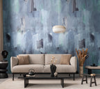 Fototapete Aquarell Grau Blau - 1,59 m x 2,80 m
