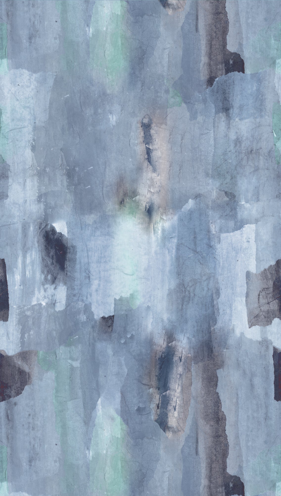 Fototapete Aquarell Grau Blau - 1,59 m x 2,80 m