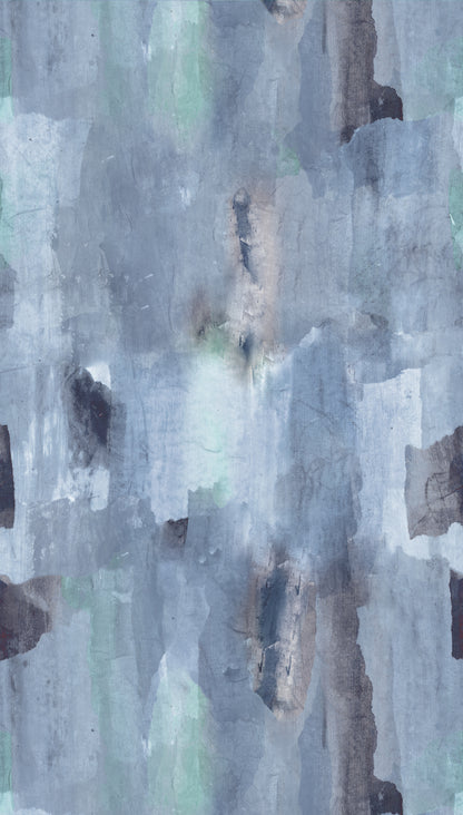Fototapete Aquarell Grau Blau - 1,59 m x 2,80 m