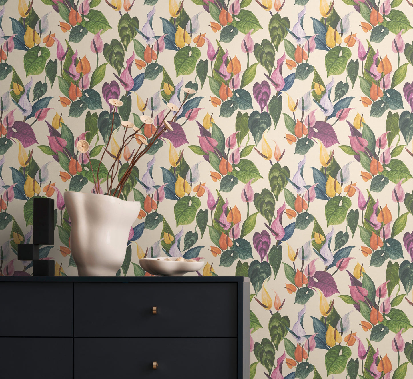 Livingwalls Anna D'Andrea  Blätter Creme Rosa - 10,05 m x 0,53 m