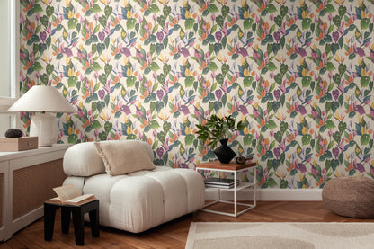 Livingwalls Anna D'Andrea  Blätter Creme Rosa - 10,05 m x 0,53 m