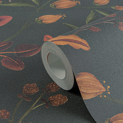 Livingwalls Anna D'Andrea  Floral Grün Rot - 10,05 m x 0,53 m