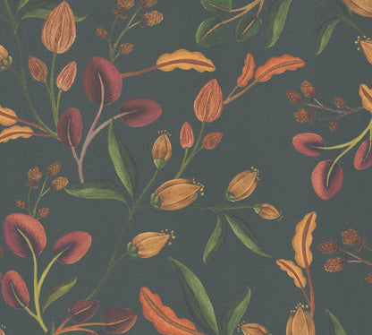 Livingwalls Anna D'Andrea  Floral Grün Rot - 10,05 m x 0,53 m