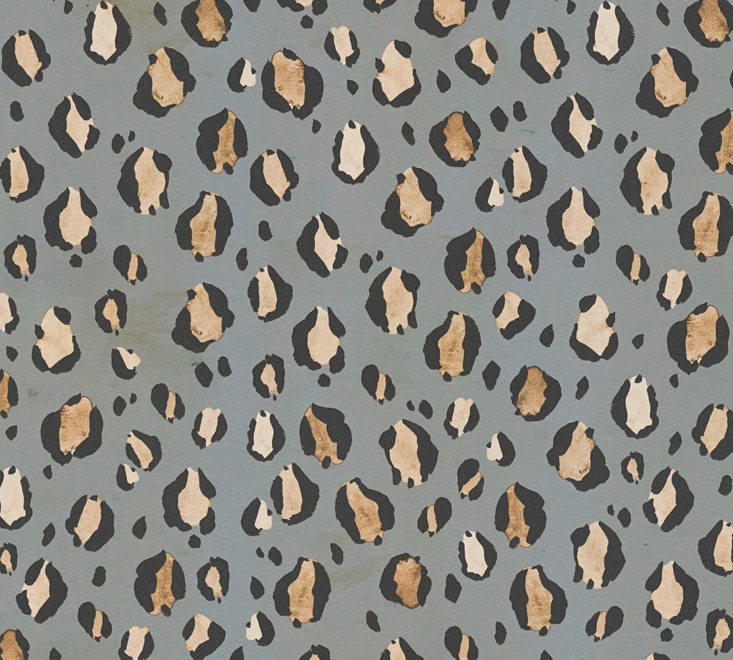 Mustertapete Leopardenmuster Grau Beige - 10,05 m x 0,53 m