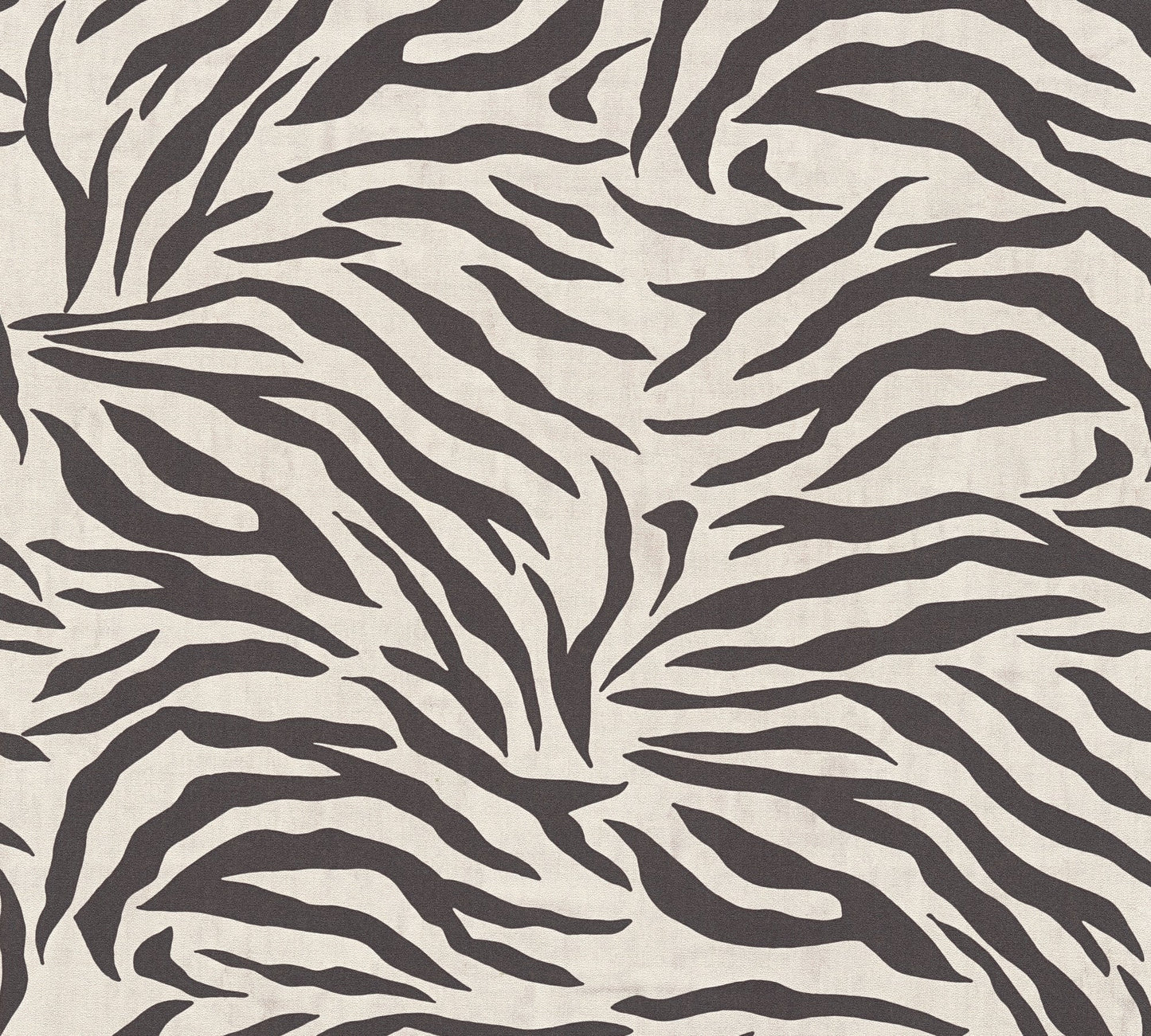 Mustertapete Zebra Muster Beige Schwarz - 10,05 m x 0,53 m