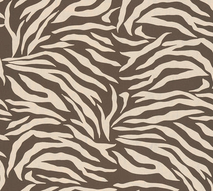 Mustertapete Zebra Muster Braun Beige - 10,05 m x 0,53 m