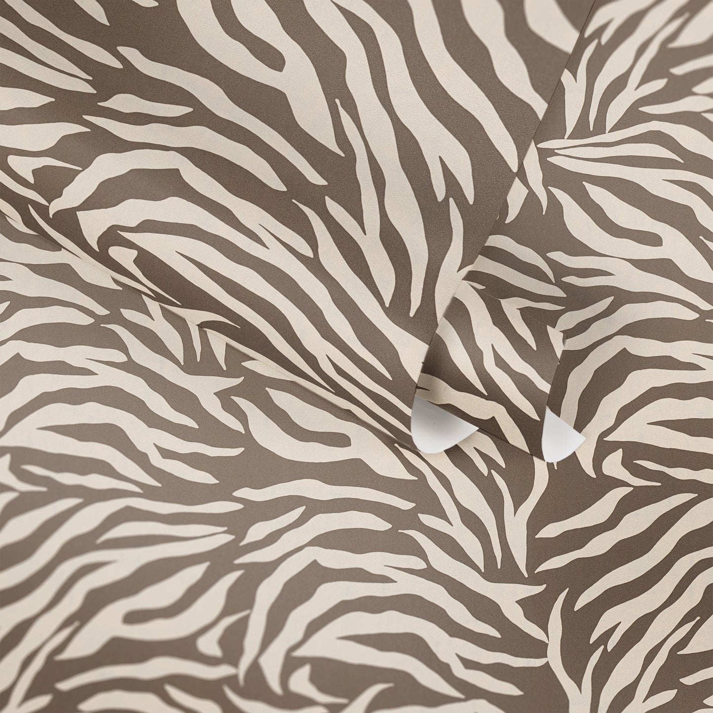 Mustertapete Zebra Muster Braun Beige - 10,05 m x 0,53 m