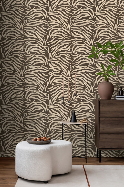 Livingwalls Anna D'Andrea  Zebra Braun - 10,05 m x 0,53 m