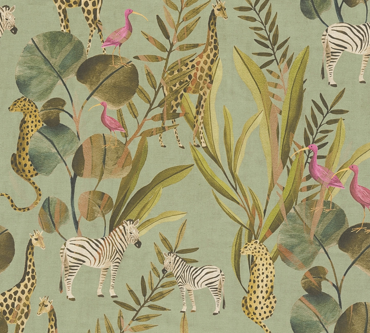 Livingwalls Anna D'Andrea  Floral Grün Braun - 10,05 m x 0,53 m