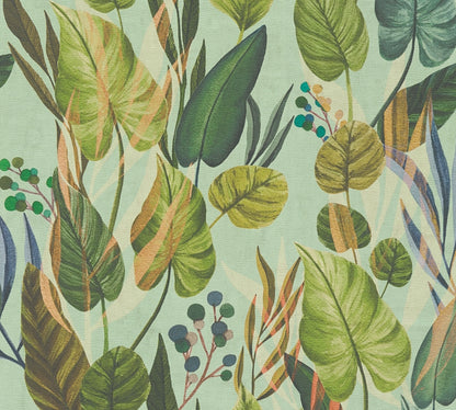 Livingwalls Anna D'Andrea  Blätter Blau Beige - 10,05 m x 0,53 m