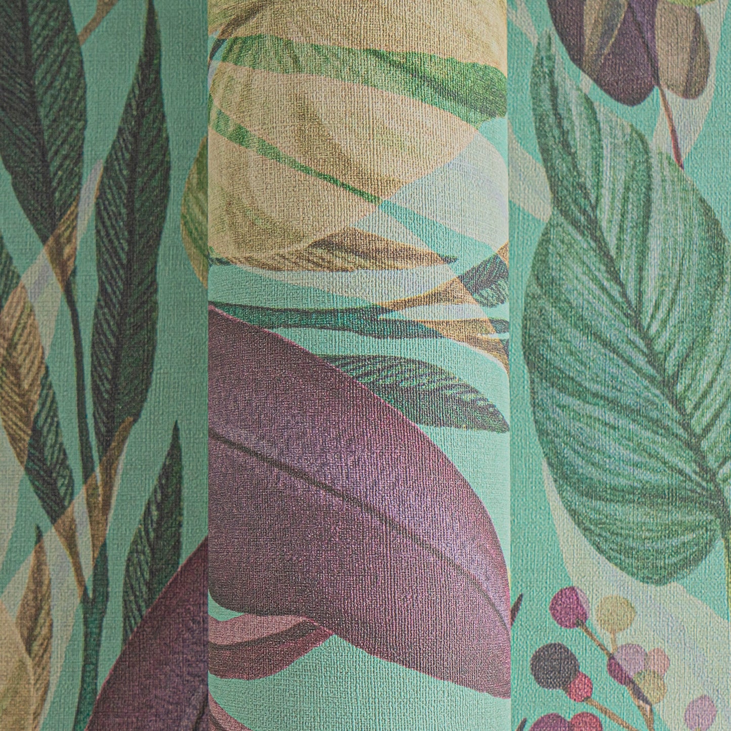 Livingwalls Anna D'Andrea  Blätter Blau Lila - 10,05 m x 0,53 m