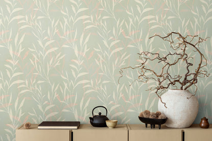 Livingwalls Anna D'Andrea  Blätter Creme Grün - 10,05 m x 0,53 m