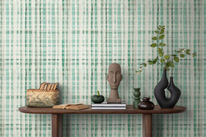 Livingwalls Anna D'Andrea  Karomuster Blau - 10,05 m x 0,53 m