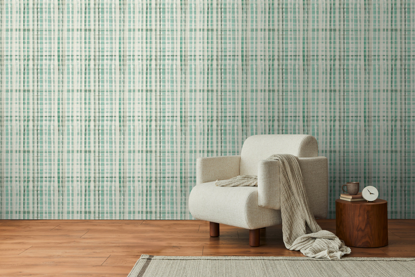 Livingwalls Anna D'Andrea  Karomuster Blau - 10,05 m x 0,53 m