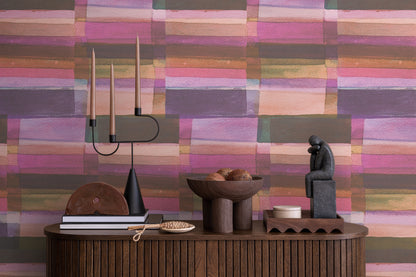 Livingwalls Anna D'Andrea  Streifen Braun Rosa - 10,05 m x 0,53 m