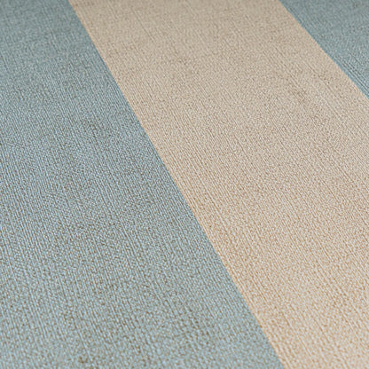 Livingwalls Anna D’Andrea Vliestapete Blockstreifen Hellblau Beige - 10,05 m x 0,53 m