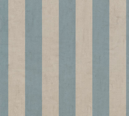 Livingwalls Anna D’Andrea Vliestapete Blockstreifen Hellblau Beige - 10,05 m x 0,53 m