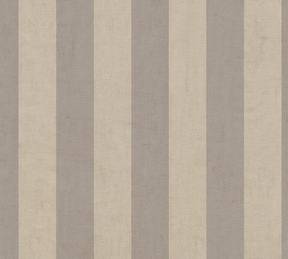 Mustertapete Blockstreifen Taupe-Beige - 10,05 m x 0,53 m