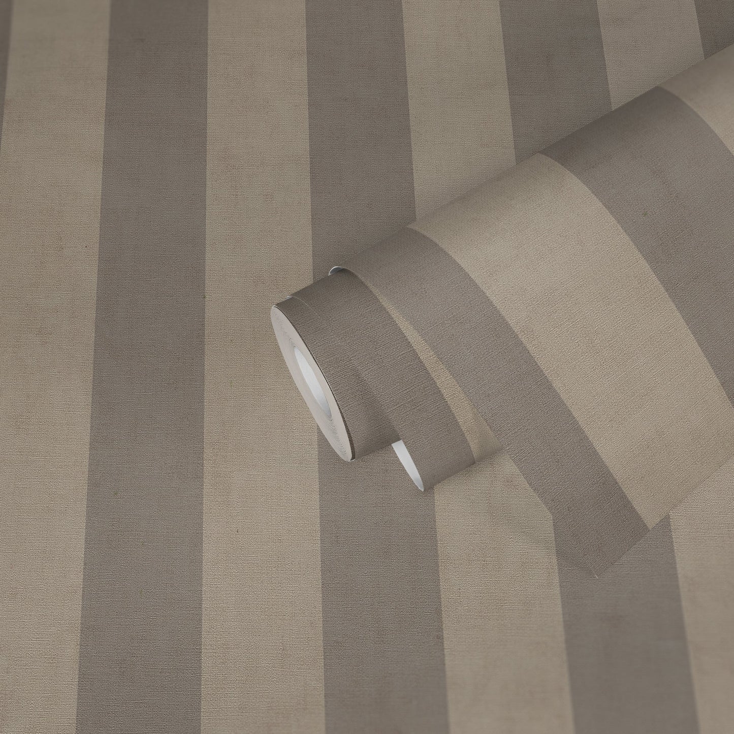Mustertapete Blockstreifen Taupe-Beige - 10,05 m x 0,53 m