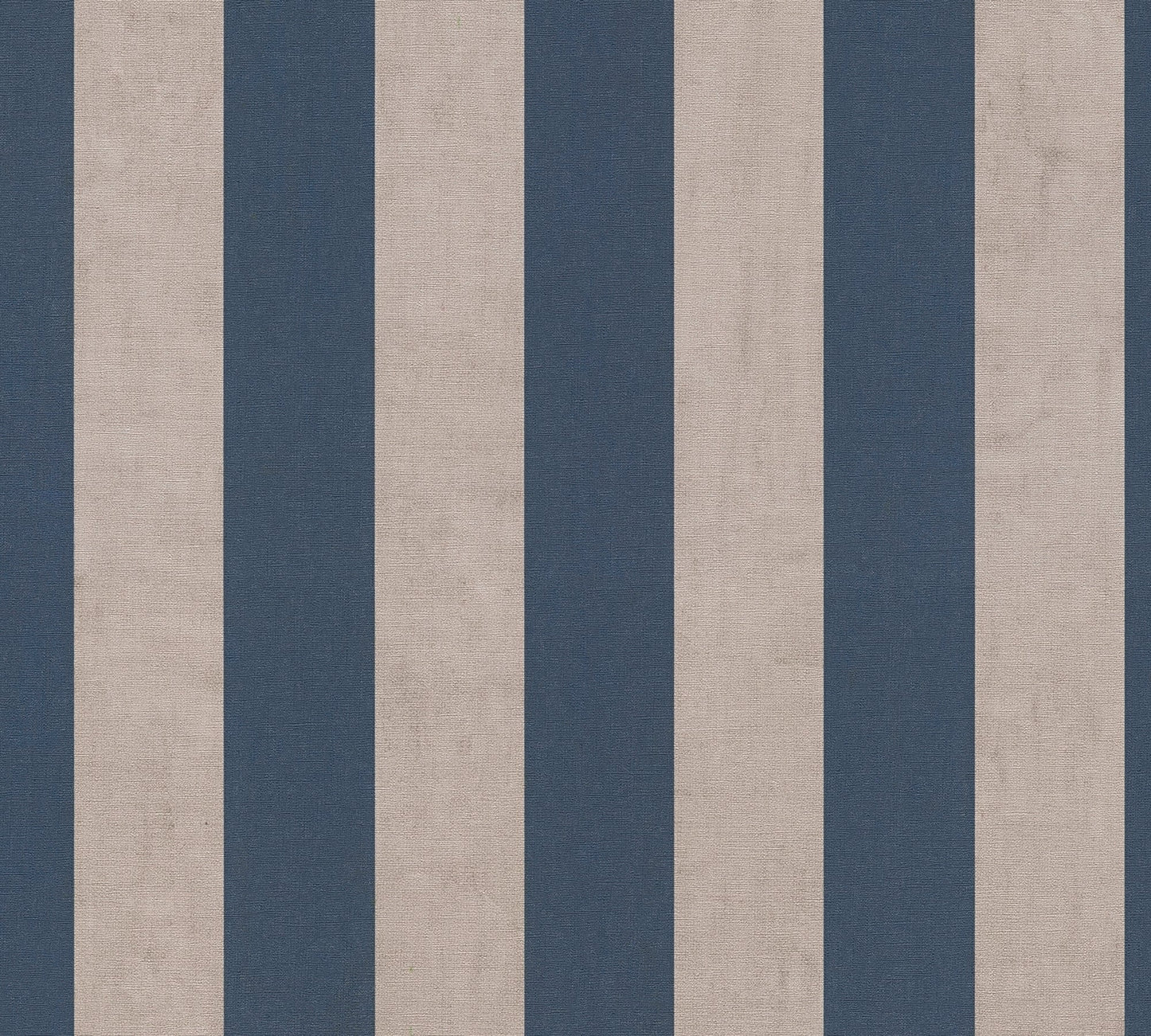Mustertapete Blockstreifen Marine-Beige - 10,05 m x 0,53 m