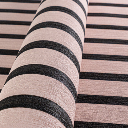 Mustertapete Holzlatten-Optik Rosa & Schwarz - 10,05 m x 0,53 m
