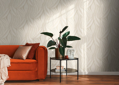 Livingwalls Metropolitan Stories Hot Spots Nils - Waikiki Beach Blätter Creme - 10,05 m x 0,53 m