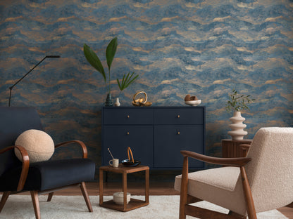 Livingwalls Metropolitan Stories Hot Spots Lucia - Toskana Landschaft Blau - 10,05 m x 0,53 m