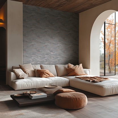 Livingwalls Metropolitan Stories Hot Spots Lucia - Toskana Landschaft Schwarz Gold - 10,05 m x 0,53 m