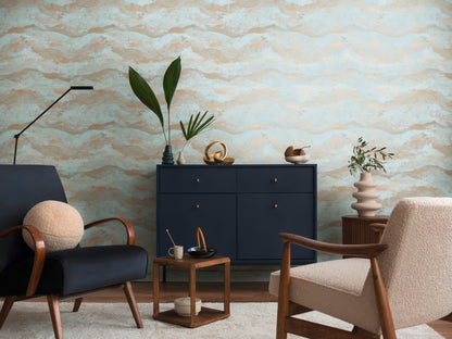 Livingwalls Metropolitan Stories Hot Spots Lucia - Toskana Landschaft Hellblau - 10,05 m x 0,53 m