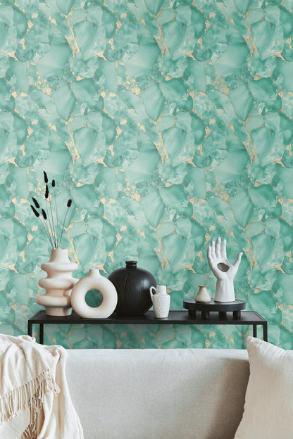 TP Malachit Vinyl-Vliestapete 10,05 m x 1,06 m
