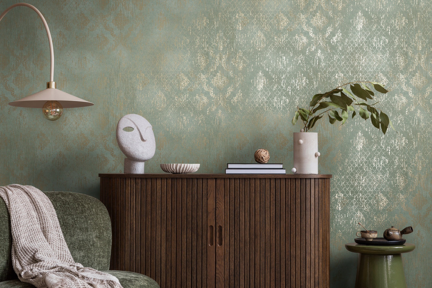 Livingwalls Metropolitan Stories Hot Spots Amélie - Versailles Klassisch Grün - 10,05 m x 0,53 m
